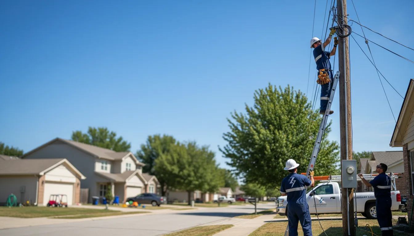 Residential electrician providing installation services in Sussex, VA